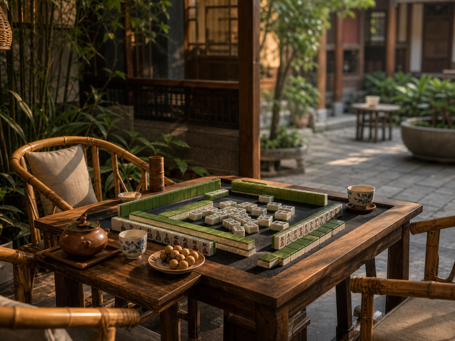 Chengdu Teahouse and Mahjong Afternoon