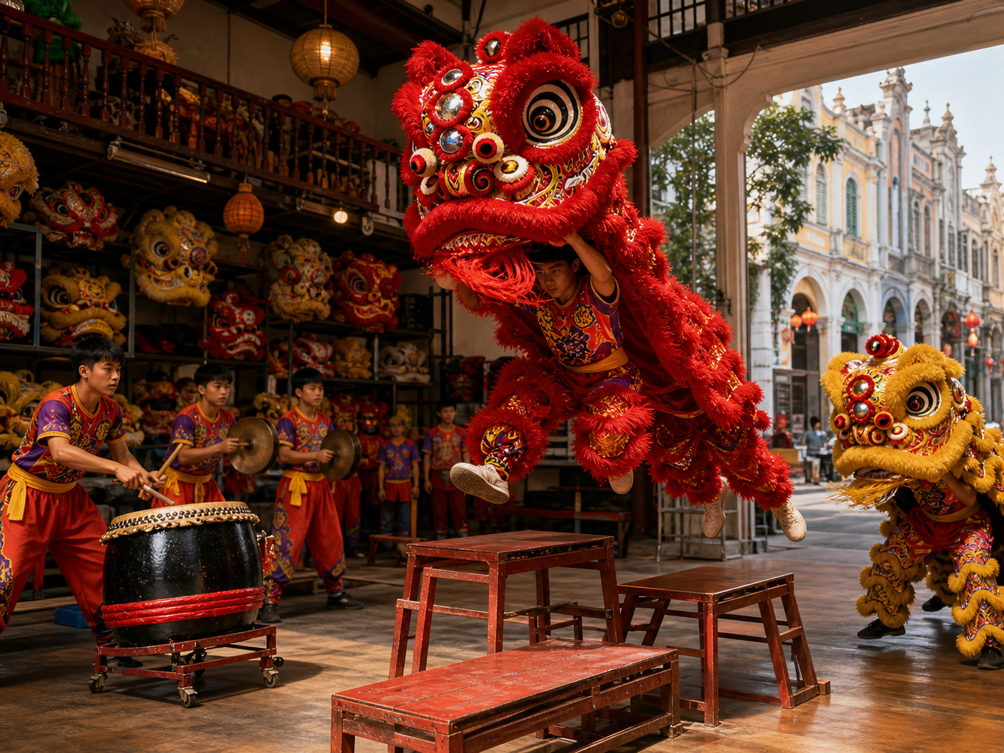 Guangzhou Lion Dance Visit or Workshop